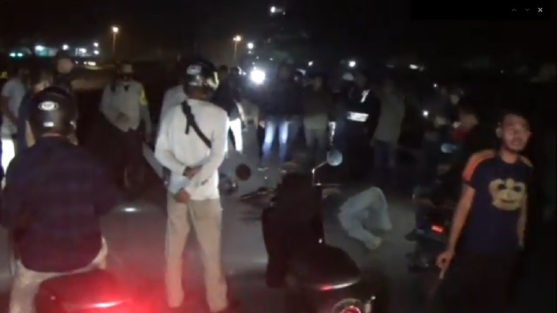 Diduga Senggolan, Joki Balap Liar di Makassar Kecelakaan dan Terluka Parah