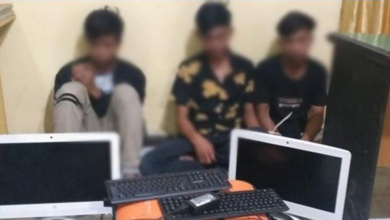 Curi Komputer di Kompleks Kantor Bupati Simalungun, 3 Pemuda Ditangkap