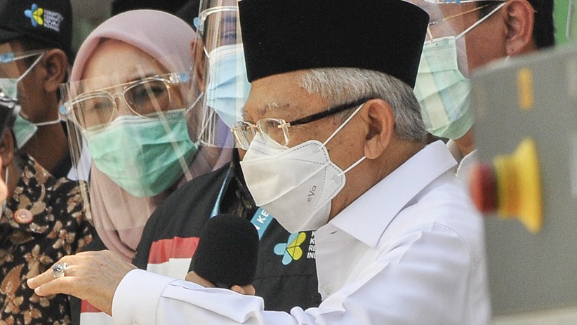 Wapres Ma'ruf Amin Tinjau Simulasi Vaksinasi Covid-19 di Bekasi - Bagian 2