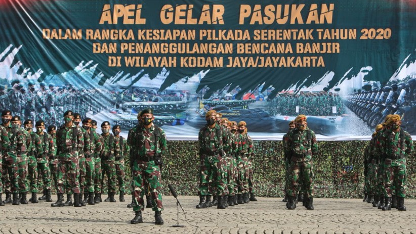 Kodam Jaya Gelar Apel Pasukan Pengamanan Pilkada 2020 dan Penanggulangan Bencana - Bagian 3