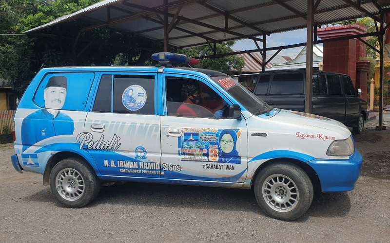 Dipakai untuk Pindahkan Jenazah Covid-19, Ambulans Bergambar Bupati Pinrang Disita Polisi