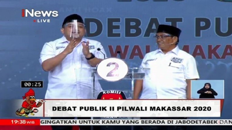 Debat Kedua Pilkada Makassar di iNews TV, Munafri-Bando Fokus Transparansi Barang dan Jasa