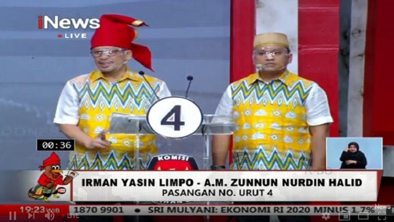 Debat Pilkada Makassar di iNews TV, Irman-Andi Tekan Biaya dengan Digitalisasi