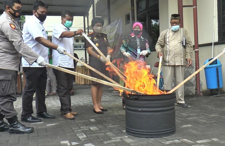  Kejari Bantul Musnahkan Sabu-Sabu Seberat 1 Kilogram