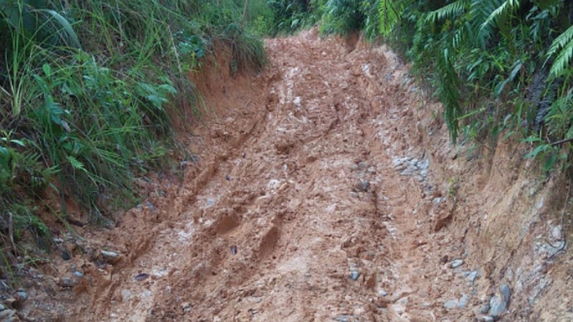 Penampakan Jalan Desa Simartokis Sumut Rusak Parah, Puluhan Tahun Tak Ada Perbaikan - Bagian 3