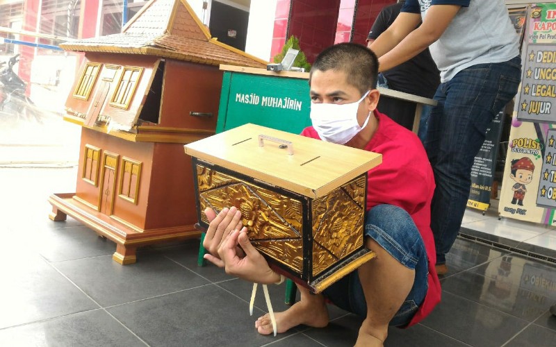  Kerja Tak Kunjung Dapat, Pemuda Ini Bobol Kotak Amal 2 Masjid