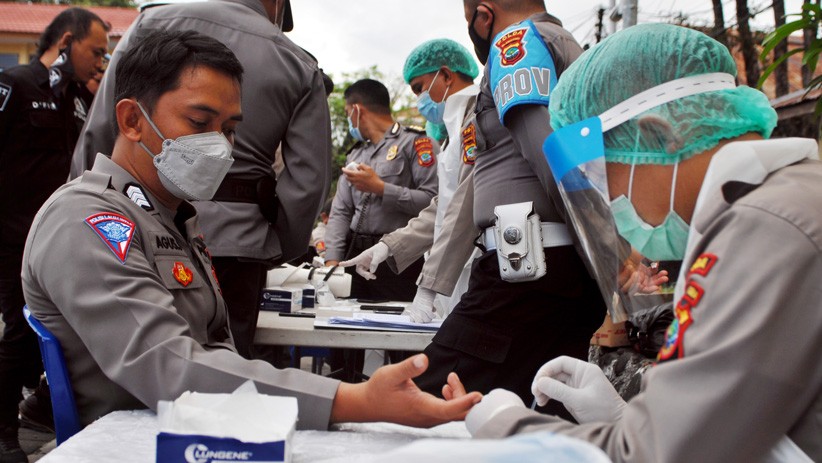 770 Personel Pengamanan Pilkada Sulawesi Utara Jalani Rapid Test Covid-19 - Bagian 1
