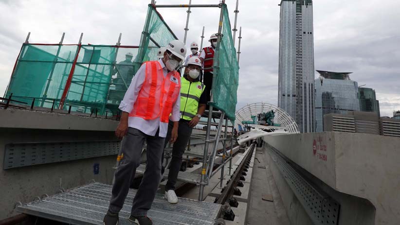 Menhub Cek Progres Pembangunan LRT Jabodebek di Dukuh Atas - Bagian 1