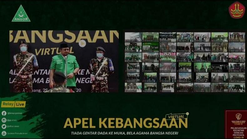 Catat Rekor, 6.410 Kader Banser se-Jawa Ikut Apel Kebangsaan Virtual
