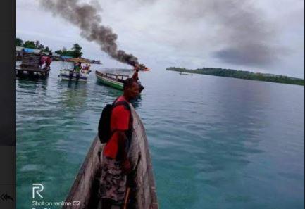 Speedboat Rombongan KPU Raja Ampat Terbakar di Distrik Kofiau, 2 Luka Bakar