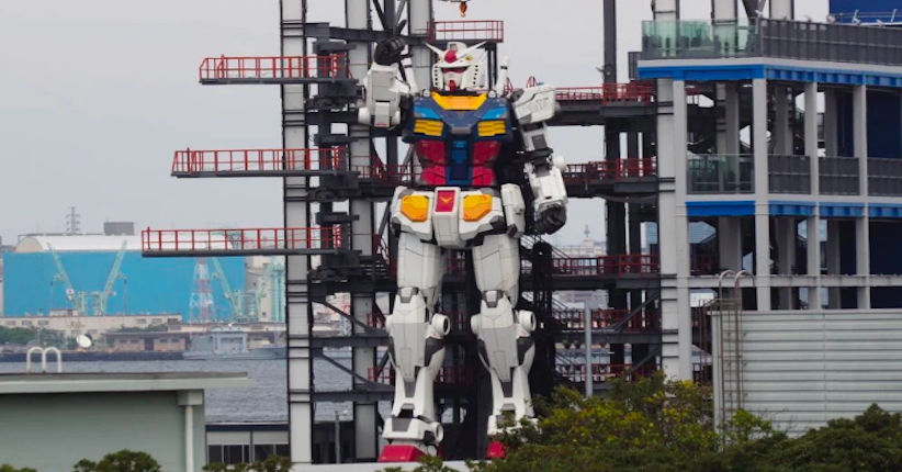  Robot  Gundam  Setinggi 60 Kaki Diluncurkan di  Jepang  Bantu 