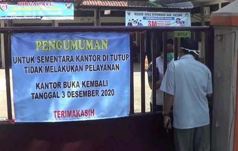 Pegawai Terpapar Covid-19, Kantor Disdikbud Batang Ditutup 3 Hari