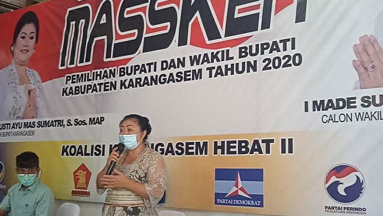 Perindo: Warga Karangasem Menaruh Harapan pada I Gusti Ayu Mas Sumantri-I Made Sukerena