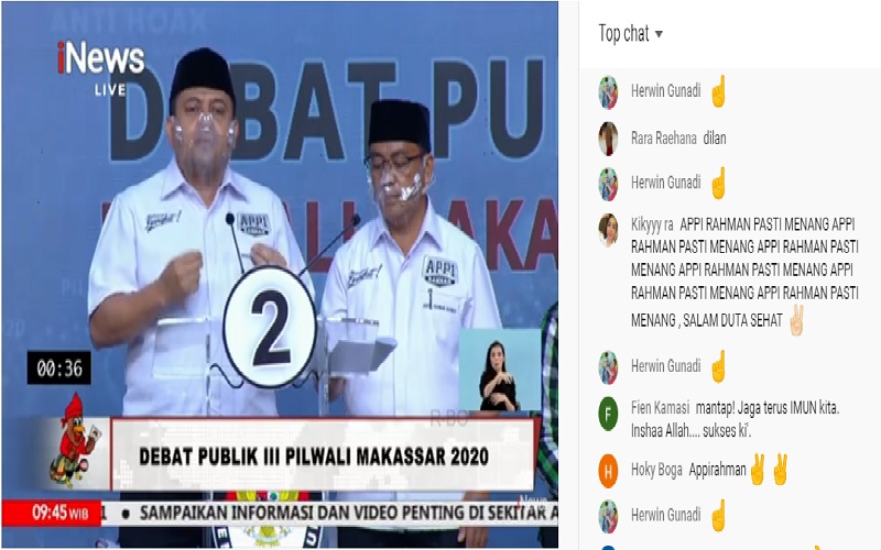 Debat Pilwali Makassar Digelar di Jakarta, Warga Perang Komentar di YouTube