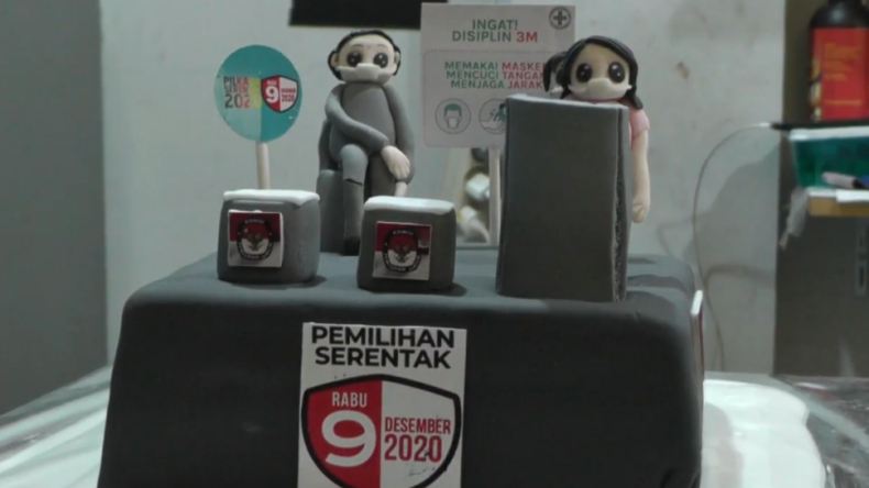 Ada Kue Unik di Palembang, Bentuk TPS Pilkada Terapkan Prokes Covid-19