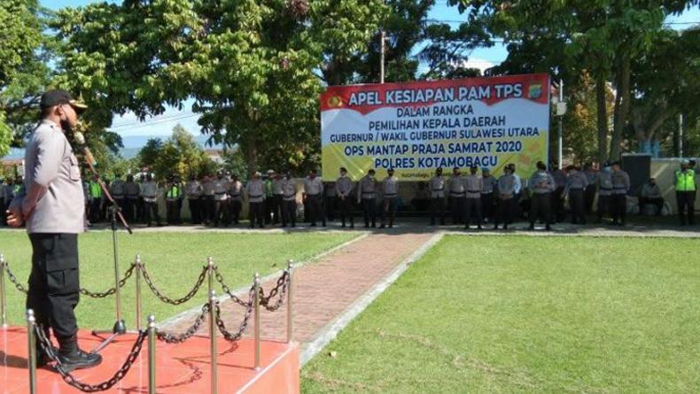 Lepas 300 Personel Pengamanan, Kapolres Kotamobagu: Jangan Pernah Tinggalkan Kotak Suara
