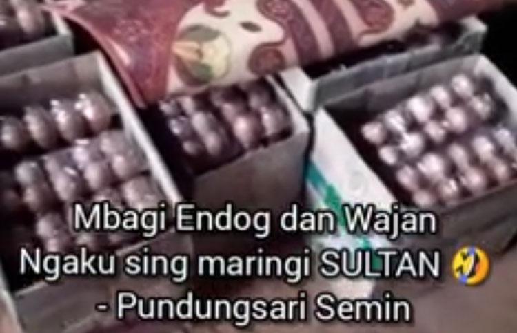 Bawaslu Gunungkidul Selidiki Video Viral Tumpukan Telur dan Wajan Bergambar Paslon
