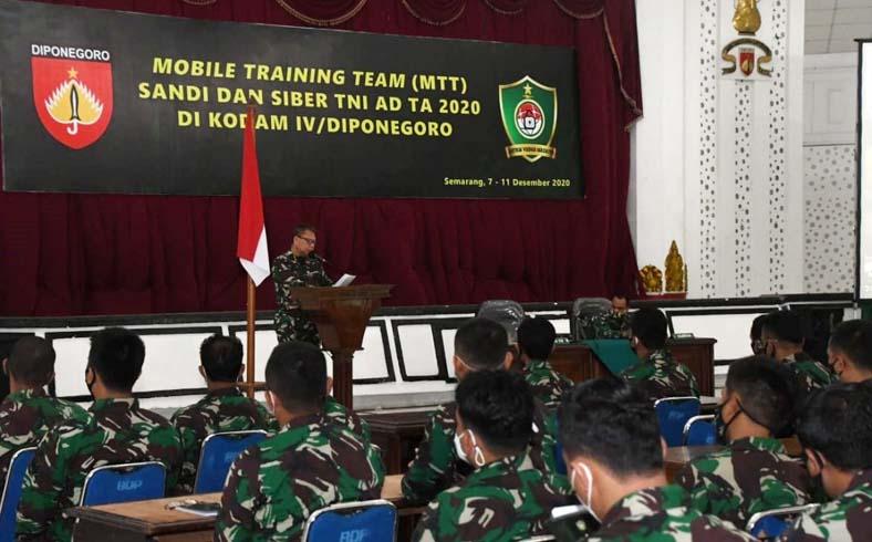 Hadapi Ancaman Cyber, Satuan Kodam IV/Diponegoro Digembleng MTT Sandi dan Siber TNI AD