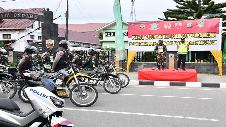 Amankan Pilkada 2020, Pangdam dan Kapolda Sumut Pimpin Patroli Skala Besar