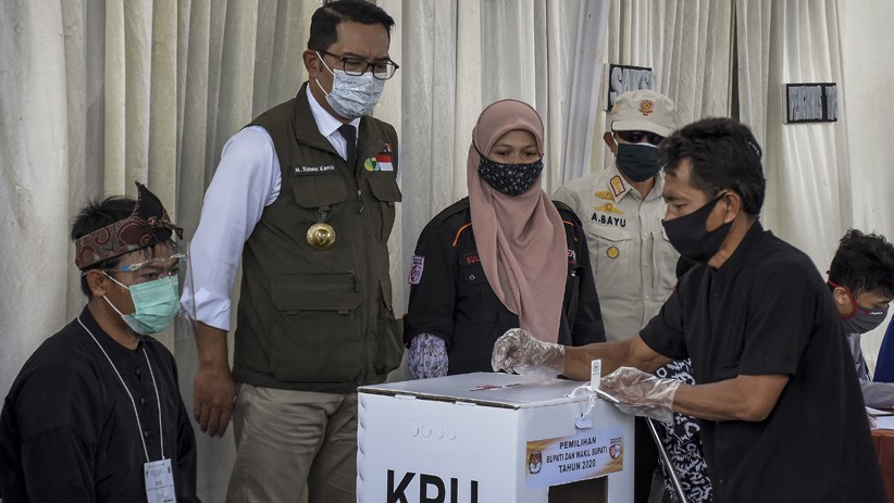 Ridwan Kamil Keliling Naik Motor Tinjau Pilkada Kabupaten Bandung