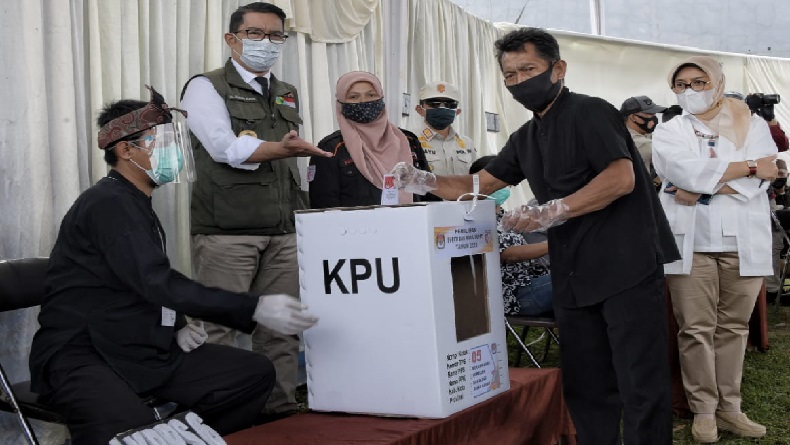 Ridwan Kamil Nilai Penerapan Protokol Kesehatan di TPS Sudah Baik 