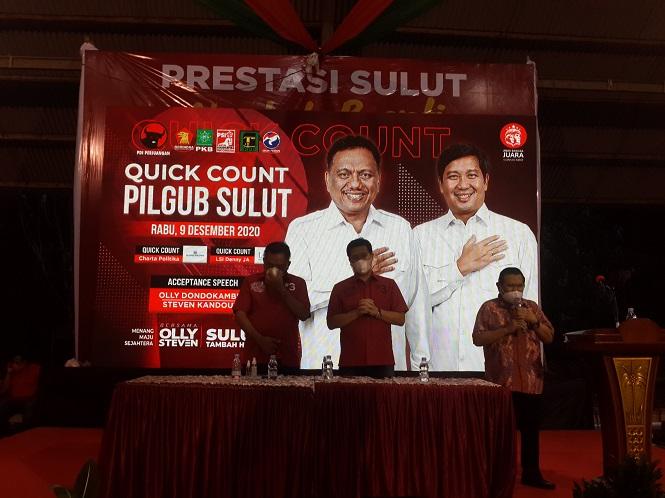 title Quick Count Unggul di Pilkada Sulut, Olly-Steven Klaim Kemenangan Quick Count Unggul di Pilkada Sulut, Olly-Steven Klaim Kemenangan