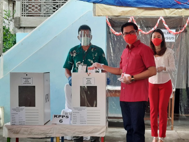 Usai Mencoblos, Joune Ganda Minta Pendukung Terima Apa Pun Hasil Pilkada di Minut