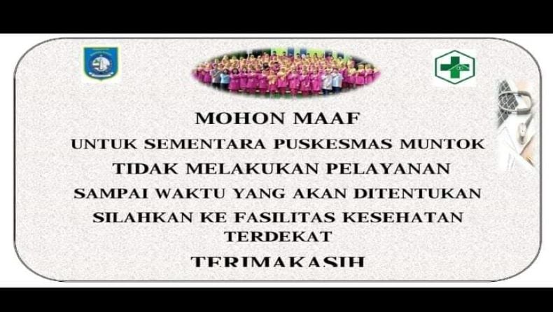 Pegawai Positif Covid-19, Pelayanan Puskesmas Muntok Ditutup Sementara 