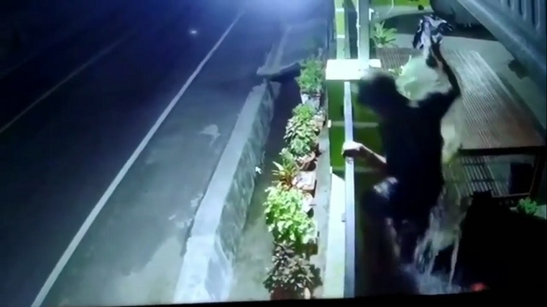 Pencuri Burung Tercebur Kolam Ikan, Sandal Pelaku Bikin Korban Penasaran