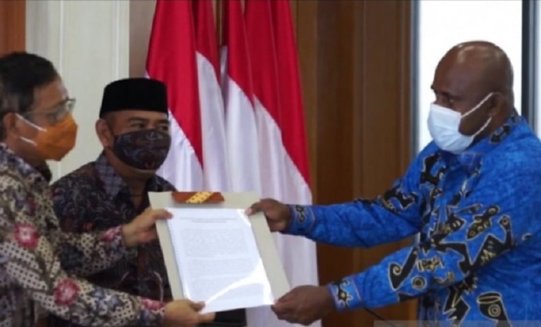 Pimpinan DPRD se-Papua Barat Temui Mahfud MD Sampaikan Aspirasi Soal Otsus