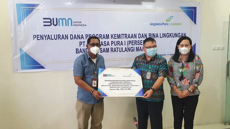 Jelang Nataru Bandara Sam Ratulangi Manado Gelontorkan Dua Program CSR 