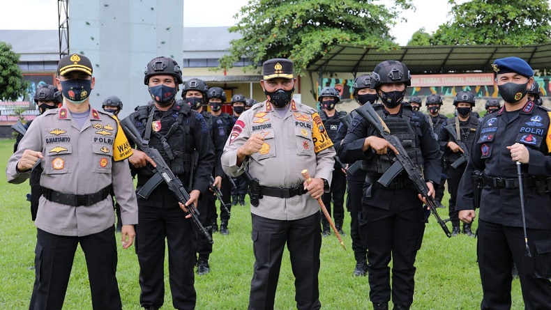 200 Personel Brimob Polda Sumut Dikirim ke Jakarta Bantu Pengamanan Ops Lilin