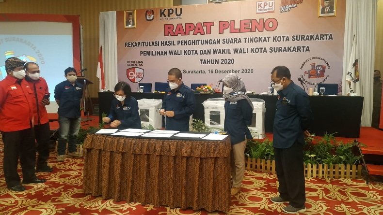 Gibran-Teguh Resmi Unggul 86,5 Persen di Pilkada Solo 