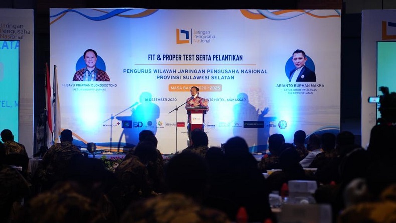 Hadiri Pelantikan Pengurus Japnas, Wagub Sulsel Harap Pengusaha Kompetitif dan Profesional