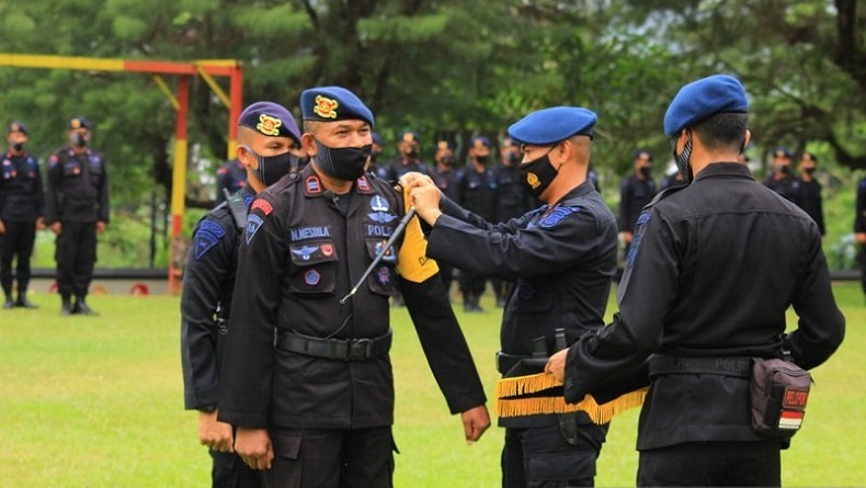 100 Personel Brimob Polda Maluku BKO ke Polda Metro Jaya untuk Amankan Unjuk Rasa