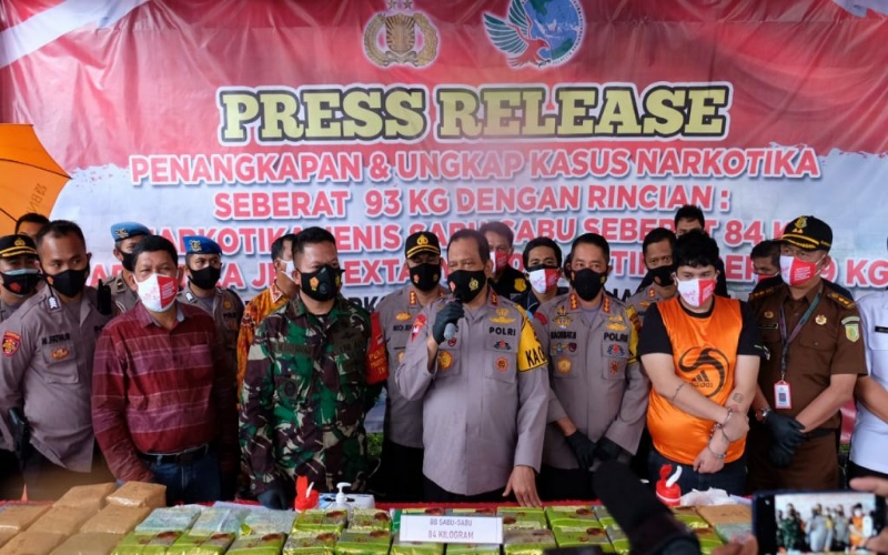 Polresta Banjarmasin Gagalkan Pengedaran 94 Kg Narkoba