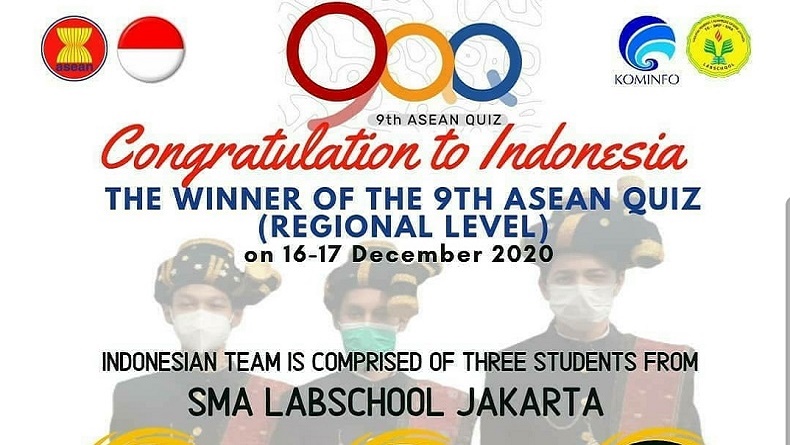  Palajar  Indonesia Juara 1 Kompetisi ASEAN Quiz 