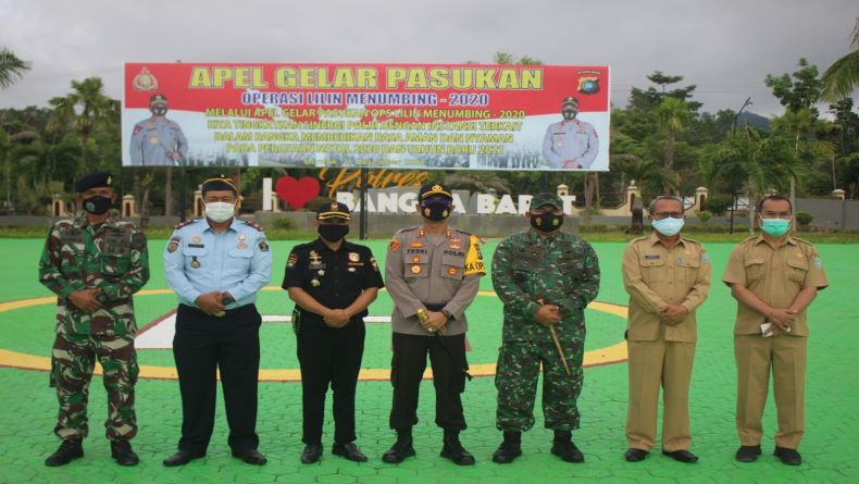 Jelang Nataru, Polres Bangka Barat Gelar Apel Operasi Lilin 2020