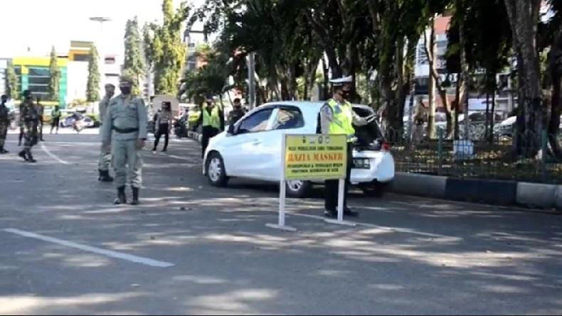 Puluhan Warga Banda Aceh Terjaring Razia Protokol Kesehatan, Jalani Sanksi di Tempat  