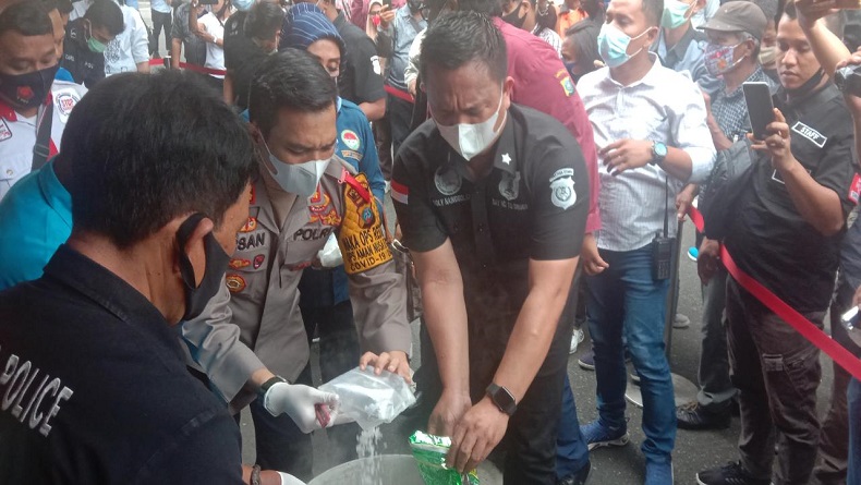 30 Kg Sabu Direbus di Polrestabes Medan
