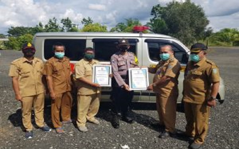 Keren, Polisi di Banjar Sumbang Ambulans dan Posko Terpadu untuk Bantu Tangani Covid-19