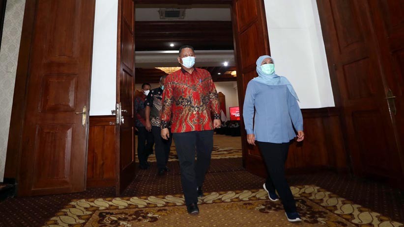 Whisnu Sakti Buana Temui Khofifah Bahas Penanganan Covid-19 di Surabaya