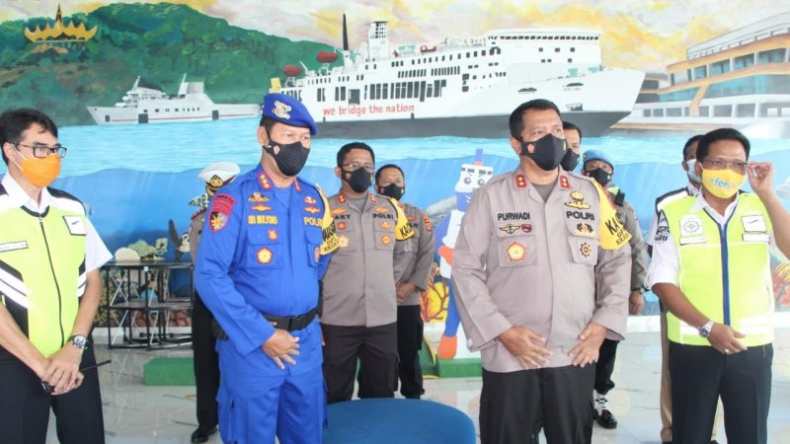 Cek Keamanan Mudik, Kapolda Lampung Sambangi Pelabuhan Bakauheni