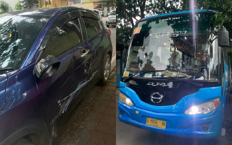 Bus Serempet Mobil Ibu Hamil, Perusahaan TMB dan Dishub Kota Bandung Dituntut Tanggung Jawab