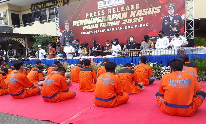 title Tahun 2020, Polres Tanjung Perak Surabaya Ungkap 266 Kasus Narkoba Tahun 2020, Polres Tanjung Perak Surabaya Ungkap 266 Kasus Narkoba