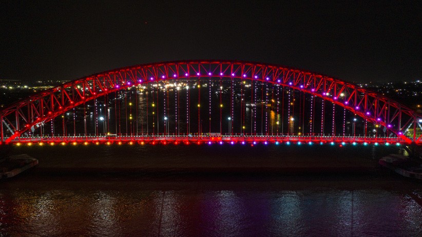 Dihiasi 1.527 Lampu, Begini Penampakan Jembatan Musi VI saat Diresmikan - Bagian 3