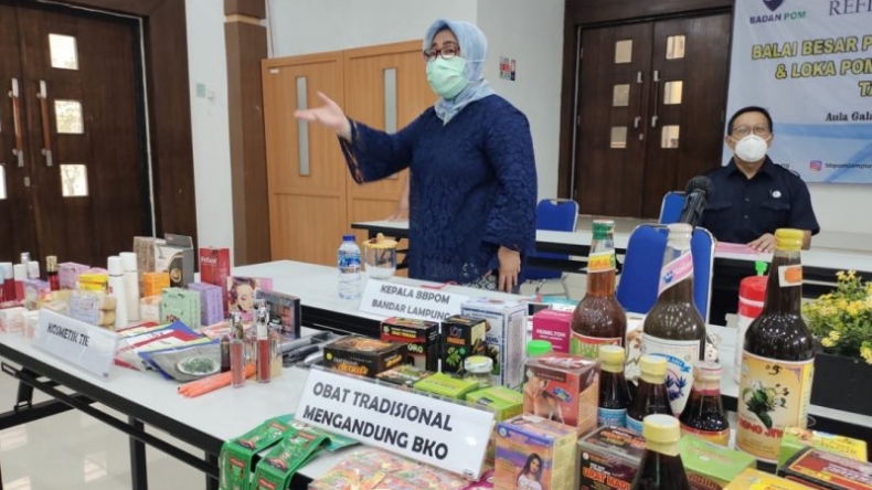 Sepanjang 2020, BBPOM Bandarlampung Temukan 12 Pelanggaran Izin Edar 