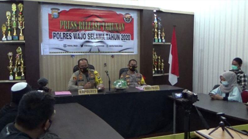 Angka Kriminalitas dan Lakalantas di Wajo Turun, Kasus Narkoba Naik