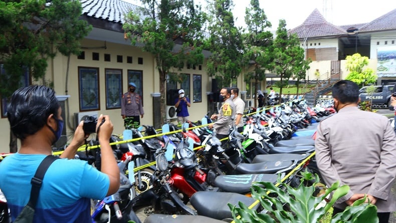 Polisi Amankan Puluhan Motor Hasil Curian dari 69 TKP di Ciamis dan Pangandaran 