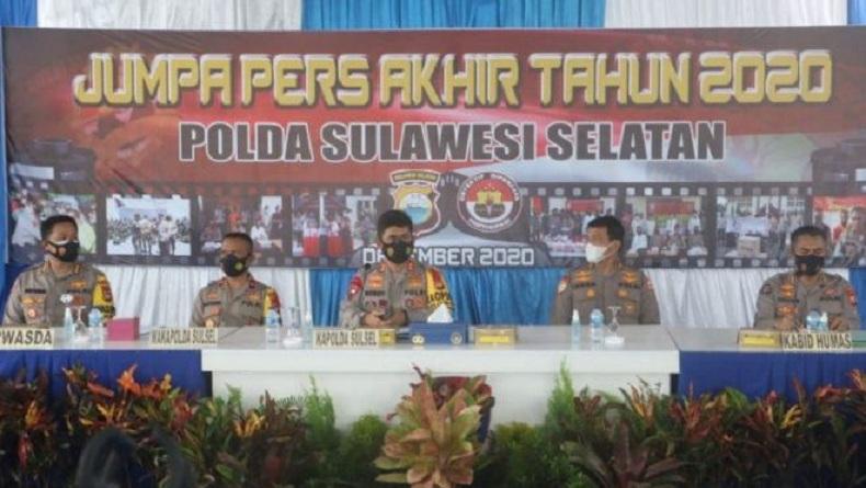 Jumlah Perkara Pidana Umum di Polda Sulsel Tahun 2020 Turun, Pungutan Liar 1 Kasus